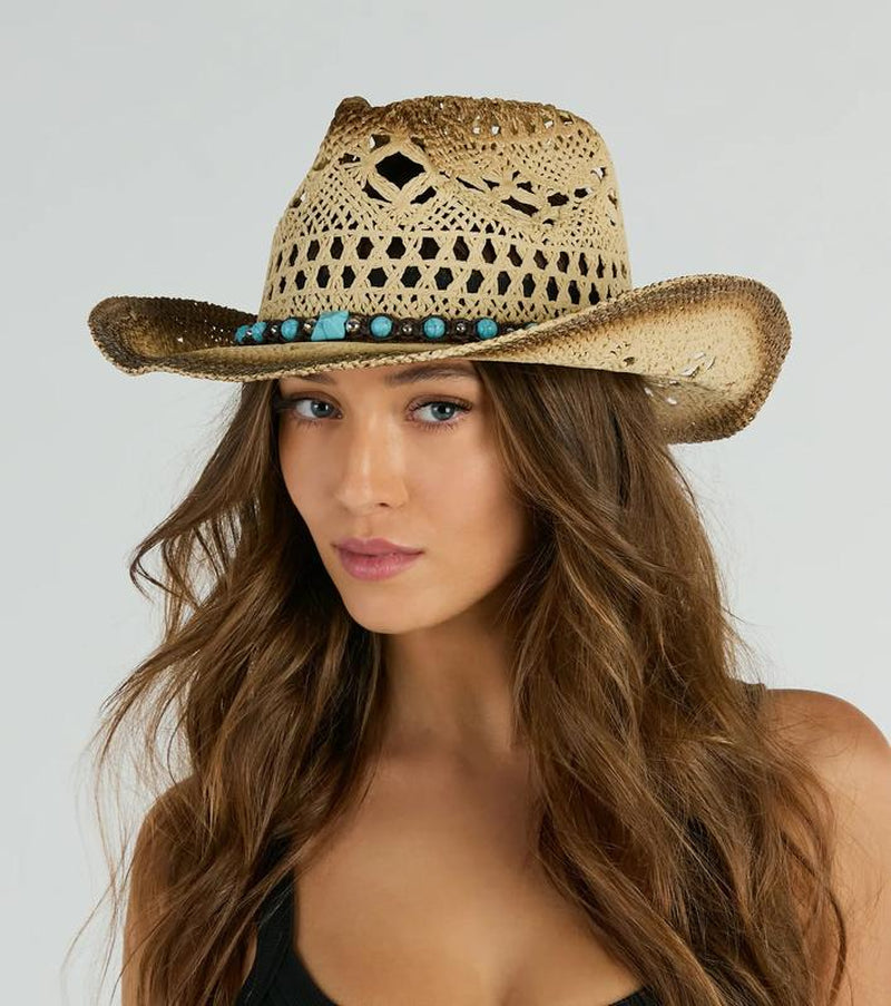 Yippee-Ki-Yay, Fashionista: The Cowgirl's Rainbow Rockin' Straw Hat for All Your Wild Shenanigans!