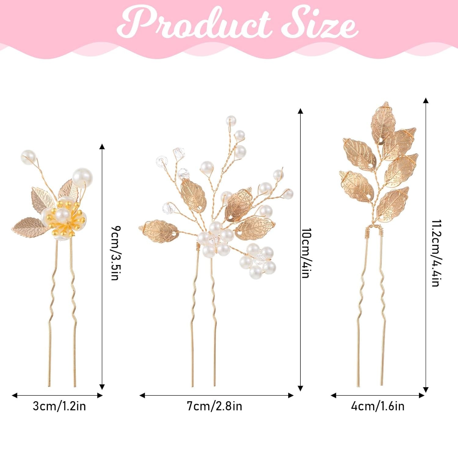 Elevate Your Elegance with Our 12-Piece Gold Leaf and Crystal Pearl Bridal Hair Pin Set - Perfect for Weddings, Proms, and Special Occasions!