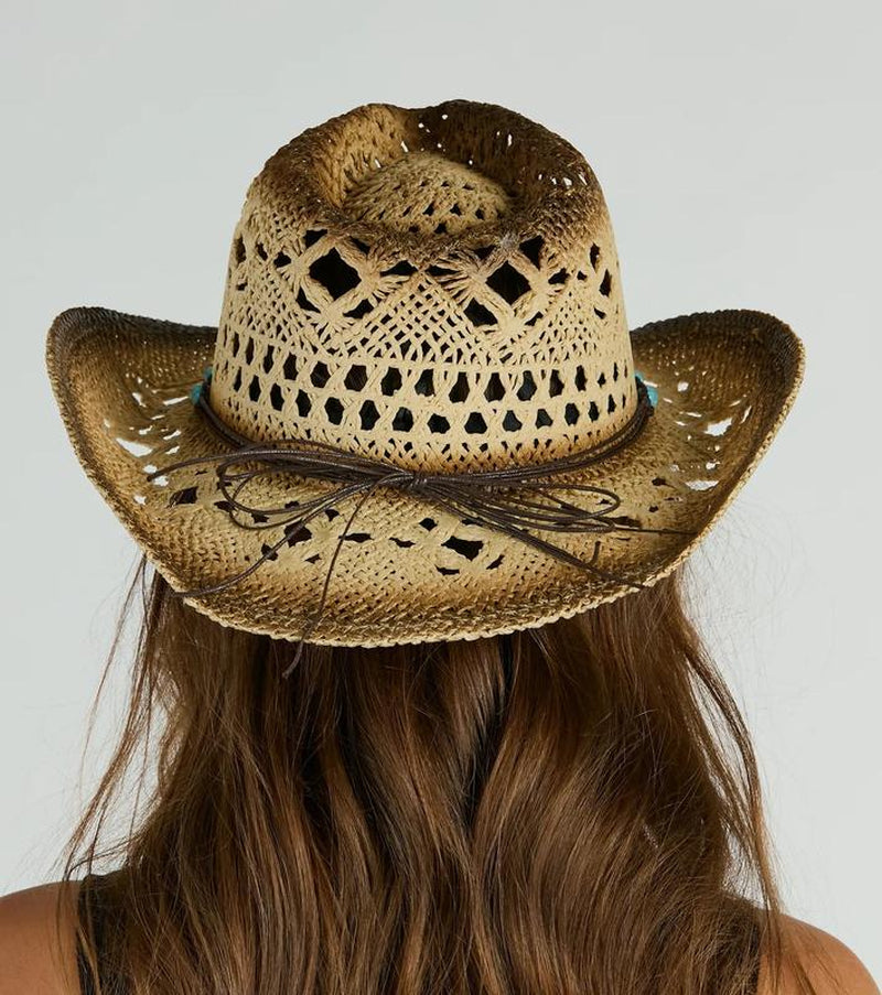 Yippee-Ki-Yay, Fashionista: The Cowgirl's Rainbow Rockin' Straw Hat for All Your Wild Shenanigans!